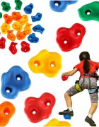 Ikonka Set 20 prize de catarare pentru copii cu sistem fixare inclus din plastic multicolor