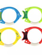 Ikonka Set 27 jucarii de inot pentru copii Water World design atractiv culori veselr si forme marine in saculet de depozitare