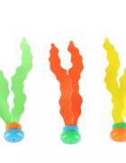 Ikonka Set 27 jucarii de inot pentru copii Water World design atractiv culori veselr si forme marine in saculet de depozitare