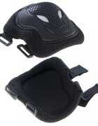Ikonka Set 6 x protectii cotiere genunchiere si brate pentru copii Black