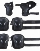 Ikonka Set 6 x protectii cotiere genunchiere si brate pentru copii Black