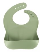 Ikonka Set 8 piese diversificare hrana bebelusi din silicon alimentar durabile si flexibile Bol si farfurie cu ventuze tacamuri Cana cu pai model Green Owl