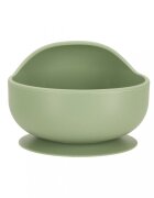 Ikonka Set 8 piese diversificare hrana bebelusi din silicon alimentar durabile si flexibile Bol si farfurie cu ventuze tacamuri Cana cu pai model Green Owl