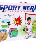 Ikonka Set antrenament pentru copii 5in1 Sport Series cu Baschet Volei Badminton Frisbe Disc