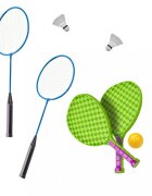 Ikonka Set antrenament pentru copii 5in1 Sport Series cu Baschet Volei Badminton Frisbe Disc