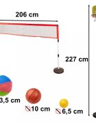 Ikonka Set antrenament pentru copii 5in1 Sport Series cu Baschet Volei Badminton Frisbe Disc