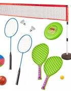 Ikonka Set antrenament pentru copii 5in1 Sport Series cu Baschet Volei Badminton Frisbe Disc