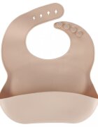 Ikonka Set complet de hranire copii cu 9 piese din silicon pentru diversificare hrana beige Crab