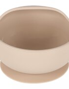 Ikonka Set complet de hranire copii cu 9 piese din silicon pentru diversificare hrana beige Crab
