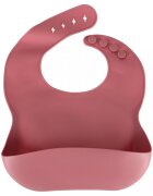 Ikonka Set complet de hranire copii cu 9 piese din silicon pentru diversificare hrana pink Crab