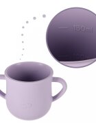 Ikonka Set complet de hranire copii cu 9 piese din silicon pentru diversificare hrana Purple Crab