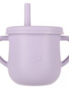 Ikonka Set complet de hranire copii cu 9 piese din silicon pentru diversificare hrana Purple Crab