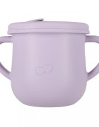 Ikonka Set complet de hranire copii cu 9 piese din silicon pentru diversificare hrana Purple Crab