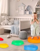 Ikonka Set de 5 pietre de echilibru senzoriale pentru copii cu suprafete antiderapante multicolor