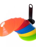 Ikonka Set de antrenament pentru copii cu 50 de discuri in 5 culori distincte din plastic Multicolor
