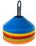 Ikonka Set de antrenament pentru copii cu 50 de discuri in 5 culori distincte din plastic Multicolor