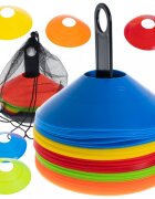Ikonka Set de antrenament pentru copii cu 50 de discuri in 5 culori distincte din plastic Multicolor