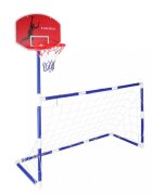 Ikonka Set de joaca 2 in 1 Fotbal si Baschet pentru copii cu 2 mingi si pompa incluse