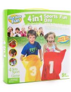 Ikonka Set de joaca miscare animatie si competitie pentru copii 4 in 1 party garden