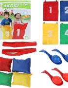 Ikonka Set de joaca miscare animatie si competitie pentru copii 4 in 1 party garden
