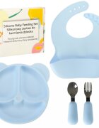 Ikonka Set diversificare din silicon 4 piese Teddy Blue