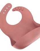 Ikonka Set diversificare hrana bebelusi cu 9 elemente din silicon flexibile fara BPA dark pink Squirrel