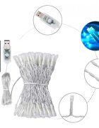 Ikonka Set lumini cortina 3m cu USB telecomanda si 200 LED-uri Multicolore