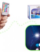 Ikonka Set lumini cortina 3m cu USB telecomanda si 200 LED-uri Multicolore
