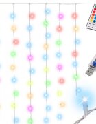 Ikonka Set lumini cortina 3m cu USB telecomanda si 200 LED-uri Multicolore