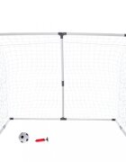 Ikonka Set Poarta de fotbal pentru copii 2 in 1 cu Minge si Pompa incluse dimensiune 185 x 120 x 70 cm