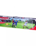 Ikonka Set Poarta de fotbal pentru copii 2 in 1 cu Minge si Pompa incluse dimensiune 185 x 120 x 70 cm