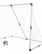 Ikonka Set Poarta de fotbal pentru copii 2 in 1 cu Minge si Pompa incluse dimensiune 185 x 120 x 70 cm