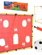 Ikonka Set poarta de fotbal pentru copii cu pompa si minge incluse dimensiune 156 x 70 x 107cm Soccer Goal