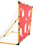 Ikonka Set poarta de fotbal pentru copii cu pompa si minge incluse dimensiune 156 x 70 x 107cm Soccer Goal