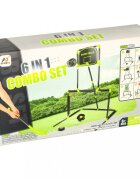 Ikonka Set sportiv 6 in 1 cu poarta fotbal cos baschet si mingi Combo Set
