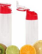 Ikonka Sticla de apa cu infuzor pentru fructe 800 ml Red