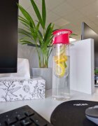 Ikonka Sticla de apa cu infuzor pentru fructe 800 ml Red