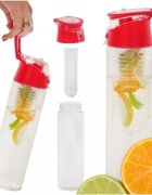Ikonka Sticla de apa cu infuzor pentru fructe 800 ml Red