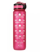 Ikonka Sticla de apa gradata pentru sport pink capacitate 1L