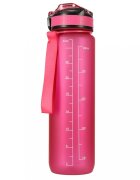 Ikonka Sticla de apa gradata pentru sport pink capacitate 1L