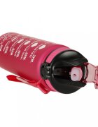 Ikonka Sticla de apa gradata pentru sport pink capacitate 1L