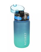 Ikonka Sticla de apa motivationala bluegreen cu marcaje de timp si volum capac anti-scurgere capacitate 600 ml