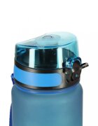Ikonka Sticla de apa motivationala bluegreen cu marcaje de timp si volum capac anti-scurgere capacitate 600 ml