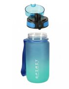 Ikonka Sticla de apa motivationala bluegreen cu marcaje de timp si volum capac anti-scurgere capacitate 600 ml