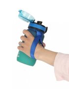 Ikonka Sticla de apa motivationala bluegreen cu marcaje de timp si volum capac anti-scurgere capacitate 600 ml