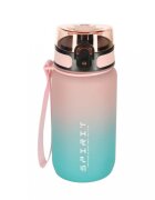 Ikonka Sticla de apa motivationala bluepink cu marcaje de timp si volum capac anti-scurgere capacitate 600 ml