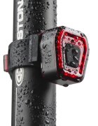 Ikonka Stop bicicleta cu LED incarcare USB rezistenta la apa 100 lumeni Rosu