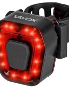Ikonka Stop bicicleta cu LED incarcare USB rezistenta la apa 100 lumeni Rosu