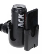 Ikonka Suport pentru sticla si telefon cu prindere pe carucior si tricicleta negru