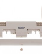 Ikonka Suport tetiera auto pentru copii pentru sustine cap si gat echipat cu doua brate independente ce pot fi ridicate sau coborate la 180 grade dimensiunea universala 26 x 22 x 23 cm piele ecologica Beige